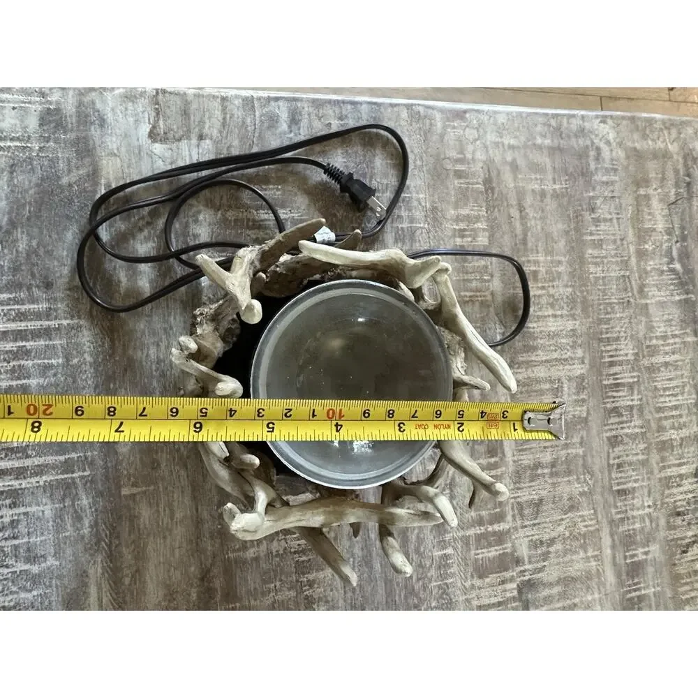 Rustic Antler Candle Warmer W/Light Nice Quality!